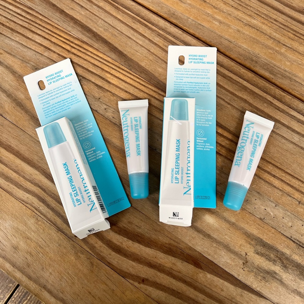 Lot of 2 Neutrogena Hydro Boost Hydrating Lip Sleeping Mask with Hyaluronic Acid